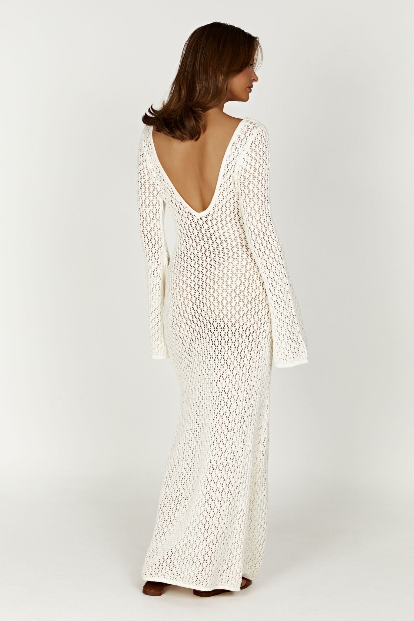 Zara™ | Mesh White Maxi Dress - ENVI - LONDON